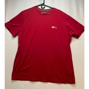Waste Management shirt mens XL breast cancer logo short sleeve Trimark red